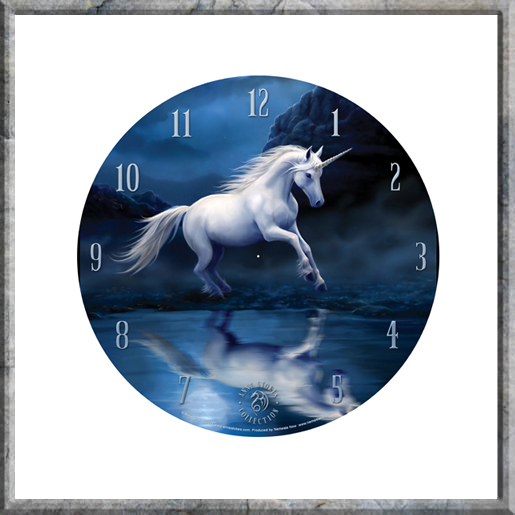 Moonlight Unicorn Clock Small - Click Image to Close